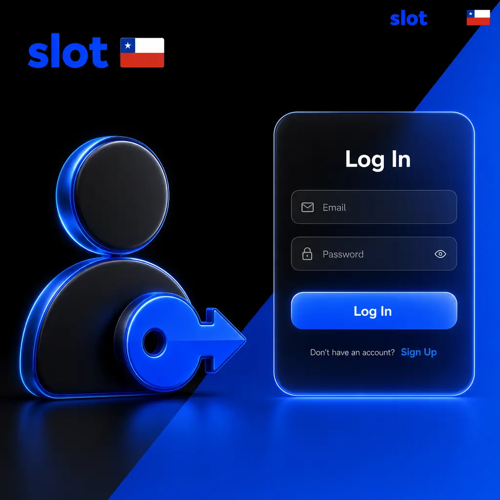 Pantalla de inicio de sesión en Slottica Chile con formulario de acceso a cuenta, credenciales y verificación de seguridad